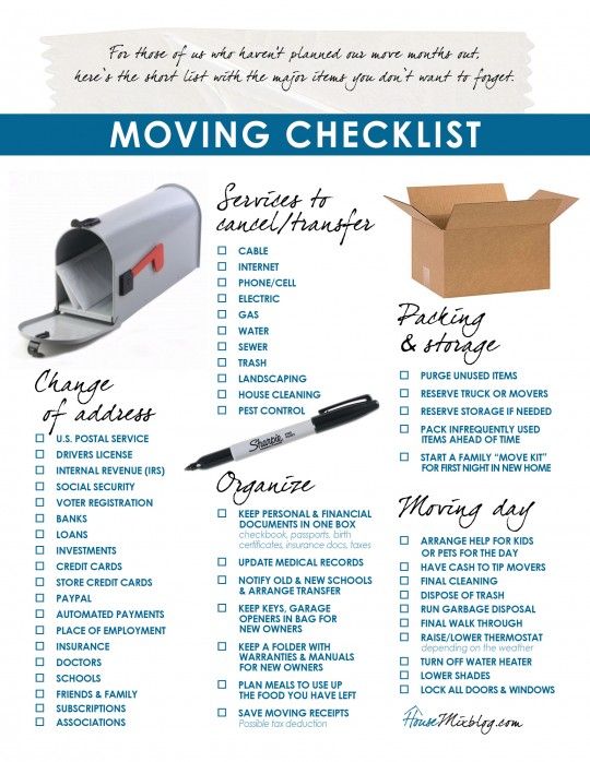 office moving checklist template
