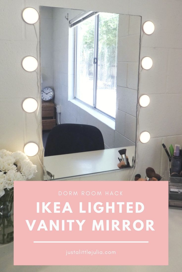 Best 25+ Cheap Vanity Mirror Ideas Only On Pinterest Cheap IKEA Lighted Mirror Vanity Dorm Room Hack – Just a Little Julia (dorm room, lighted vanity mirror DIY, easy DIY, DIY college, makeup mirror, cheap vanity ... - Best 25+ Cheap Vanity Mirror Ideas Only On Pinterest Cheap