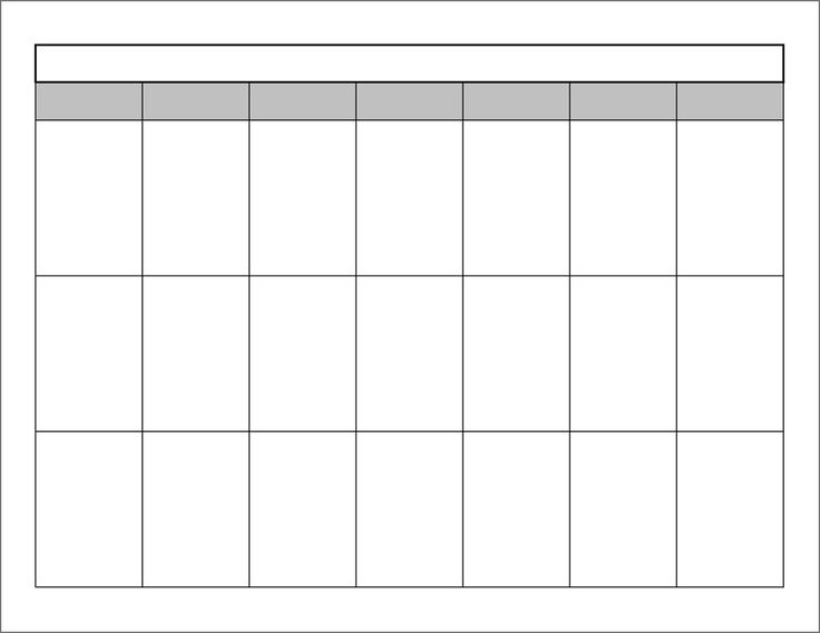 free blank calendar