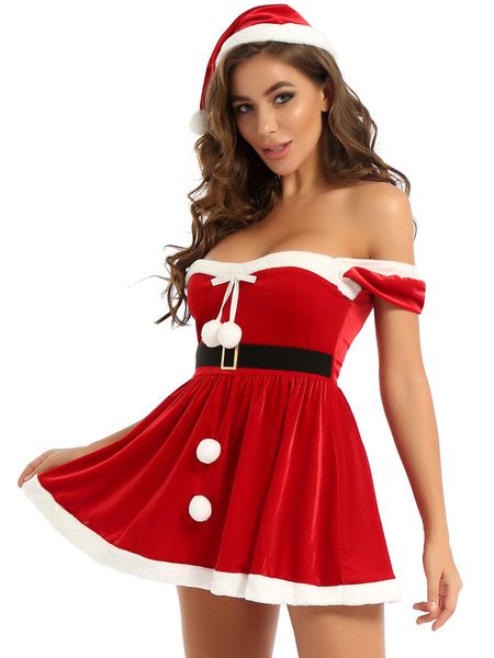 Sexy Christmas Costumes Cosplay Clothing Outfit Dress Santa Claus Women Cosplay Outfits Sexy 