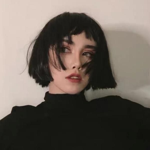 Japanese Cute Natural Fluffy Wig Yv40705 Youvimi Black Hair Pale Skin Short Hair Styles Black Hair Aesthetic