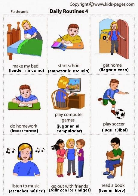 imagenes de rutinas diarias - Búsqueda de Google | Learn english