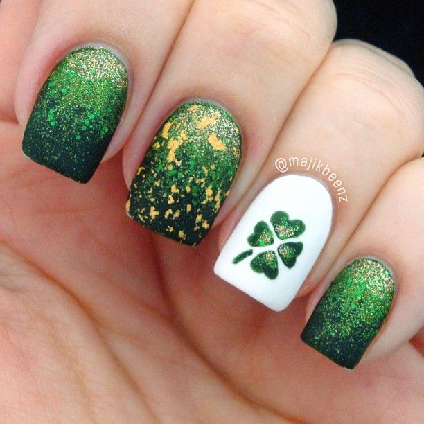 127 Best St Patrick S Day Nail Design Images On Pinterest Saint Patrick S Day Is A Great Opportunity To Indulge Into Green Nail Art Without Looking Like Small Kid Who Has Played With The Polish