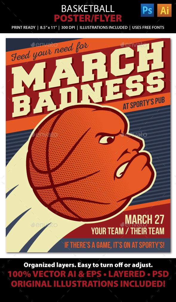 basketball poster flyer ad