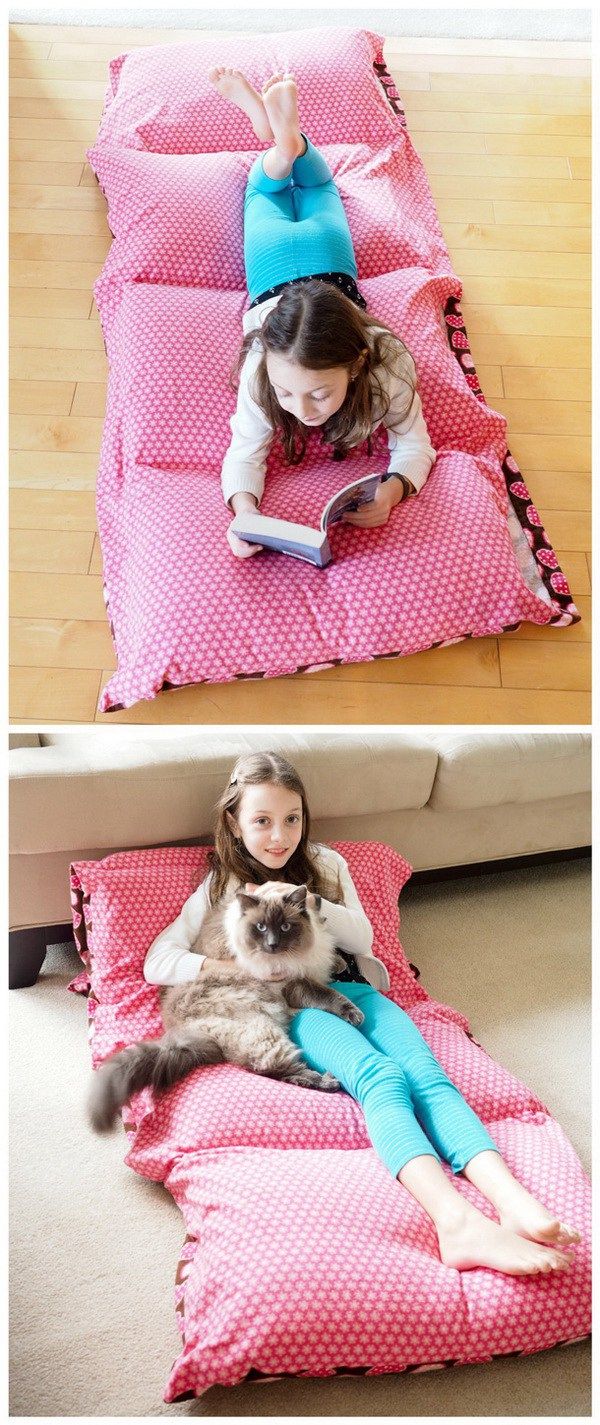 Sewing Cozy Pillow Bed. A great beginner sewing project! Perfect for reading, lo… Sewing Cozy Pillow Bed. A great beginner sewing project! Perfect for reading, lo…
