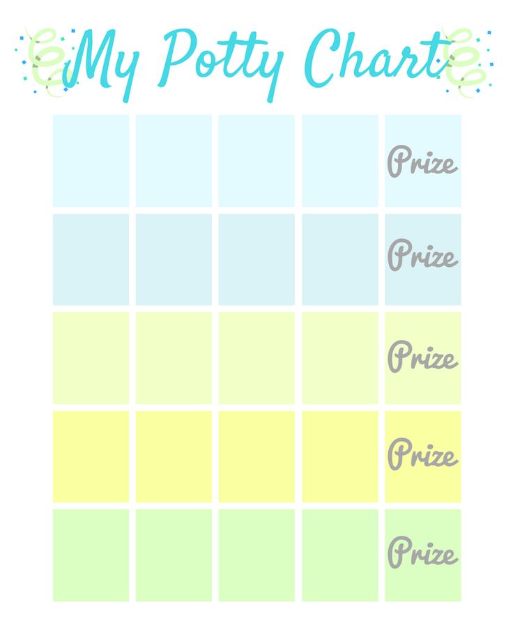 kids potty chart