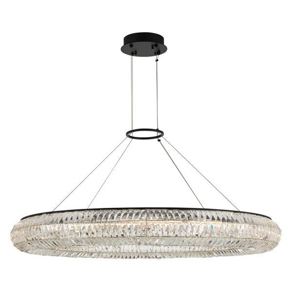 Allegri 37157 Tamburo 48 W Led Crystal Ring Chandelier Matte Black In 2022 Allegri 37157 Tamburo 48 W Led Crystal, What Type Of Wire Is Used For Chandelier