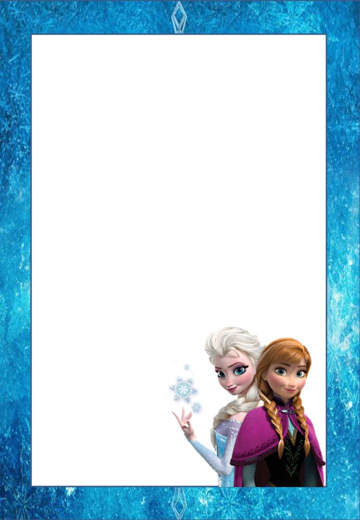 free printable frame 153 png 720 1040 frozen birthday frozen themed invitations