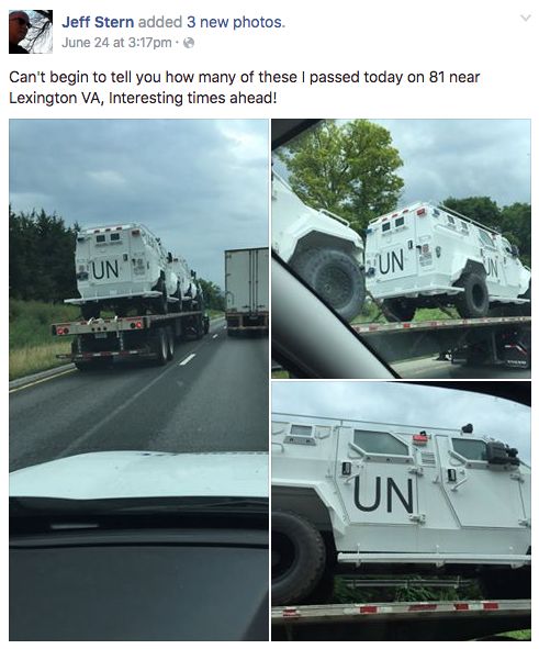 Fact Check Un Vehicles And Trucks Spotted In Southern States No Fact Check Un Vehicles And Trucks Spotted In Southern States No Not Exactly Conspiracy