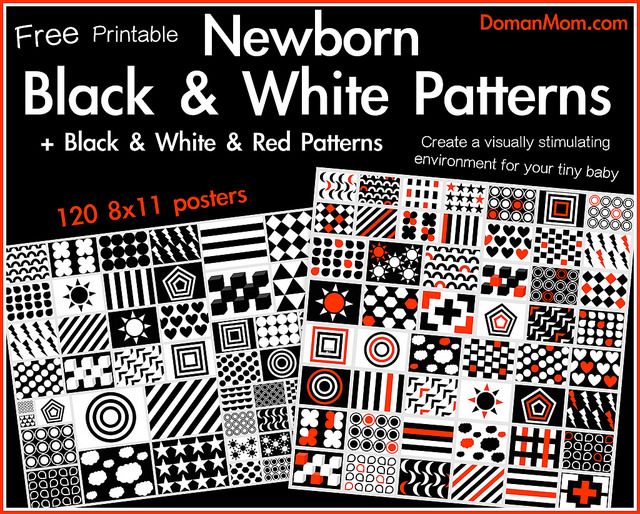 Free Printable Black White Red Patterns For Your Newborn Free Printable Black White Red Patterns For Your Newborn Vision Stimulation Pinterest Baby Care And Montessori