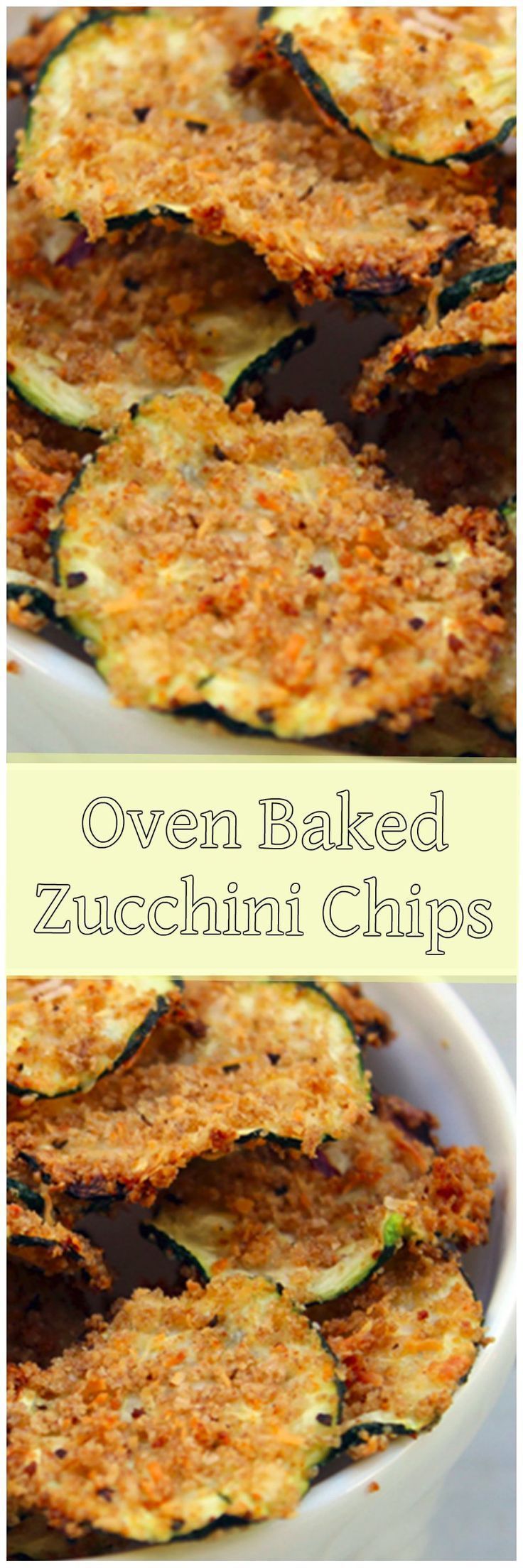 Oven Baked Zucchini Chips - great for low-calorie snacking! #healthysnacks #lowc...