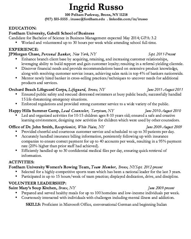 Sample Resume Lifeguard Corps - http\/\/resumesdesign\/sample - emt resume sample Sample Resume Lifeguard Corps - http\/\/resumesdesign\/sample - emt resume sample