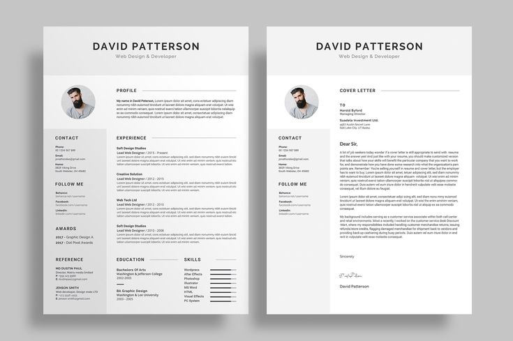 Modern Resume/CV Template Design for JOB SEEKERS | Download NOW!! | FREE Cover Letters | Edit with MSWORD