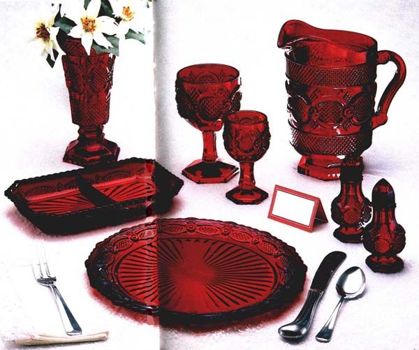 Avon Cape Cod Red Cake Plate Avon Cape Cod Red Cake Plate