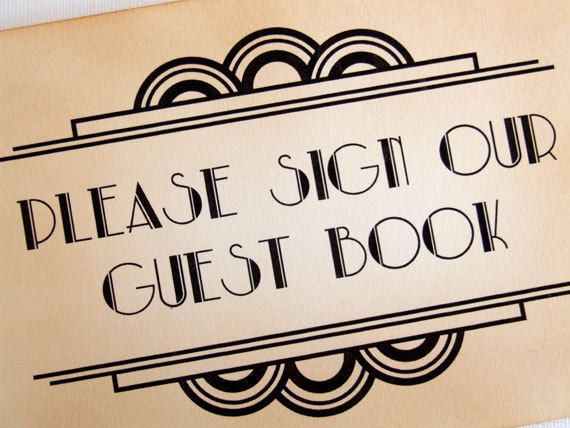 the 8 best guest book images on pinterest art deco wedding