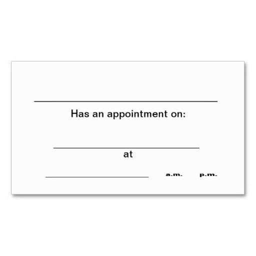 238 best Appointment Business Cards images on Pinterest Business - sample appointment card template 238 best Appointment Business Cards images on Pinterest Business - sample appointment card template