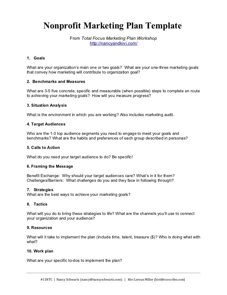 marketing plan outlines examples