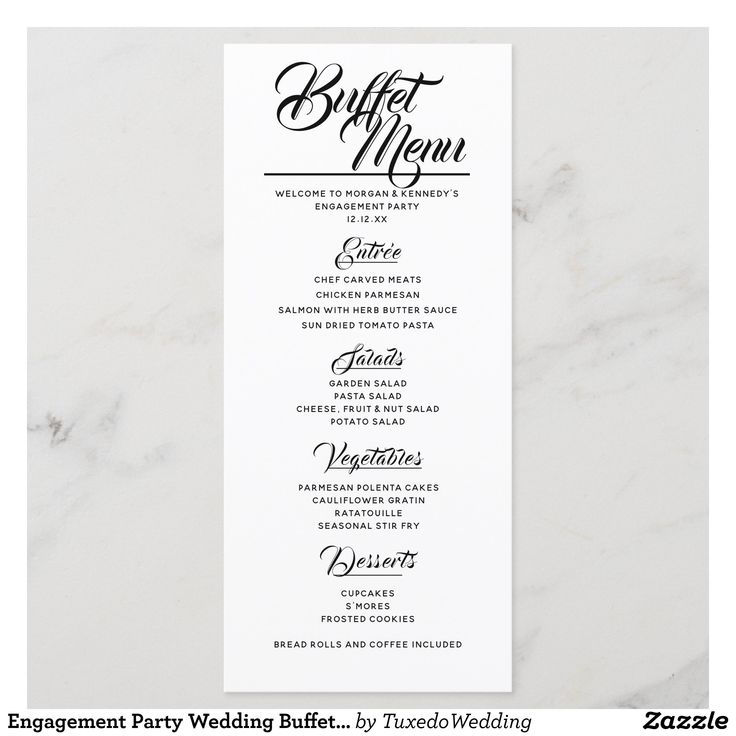 Engagement Party Wedding Buffet Menu Card Zazzle Wedding Buffet engagement-party-wedding-buffet-menu-card-zazzle-wedding-buffet