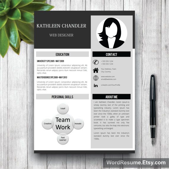 simple creative resume