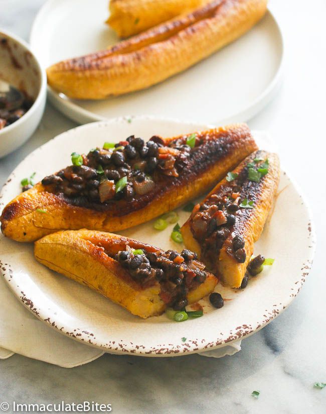 Baked Stuffed Plantainsvegan Baked Stuffed Plantainsvegan