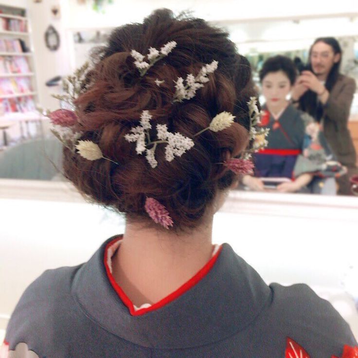 ドライフラワー 卒業式ヘアアレンジ イマムラスナオ 美容師 美容室 福岡 天神 大名 今泉 結婚式 卒業 式 成人式 ヘアメイク ヘアアレンジ ヘアセット セット アップスタイル パーティアップ 髪型 Hair 撮影 サロンモデル サロモ Hair 卒業式 ヘア