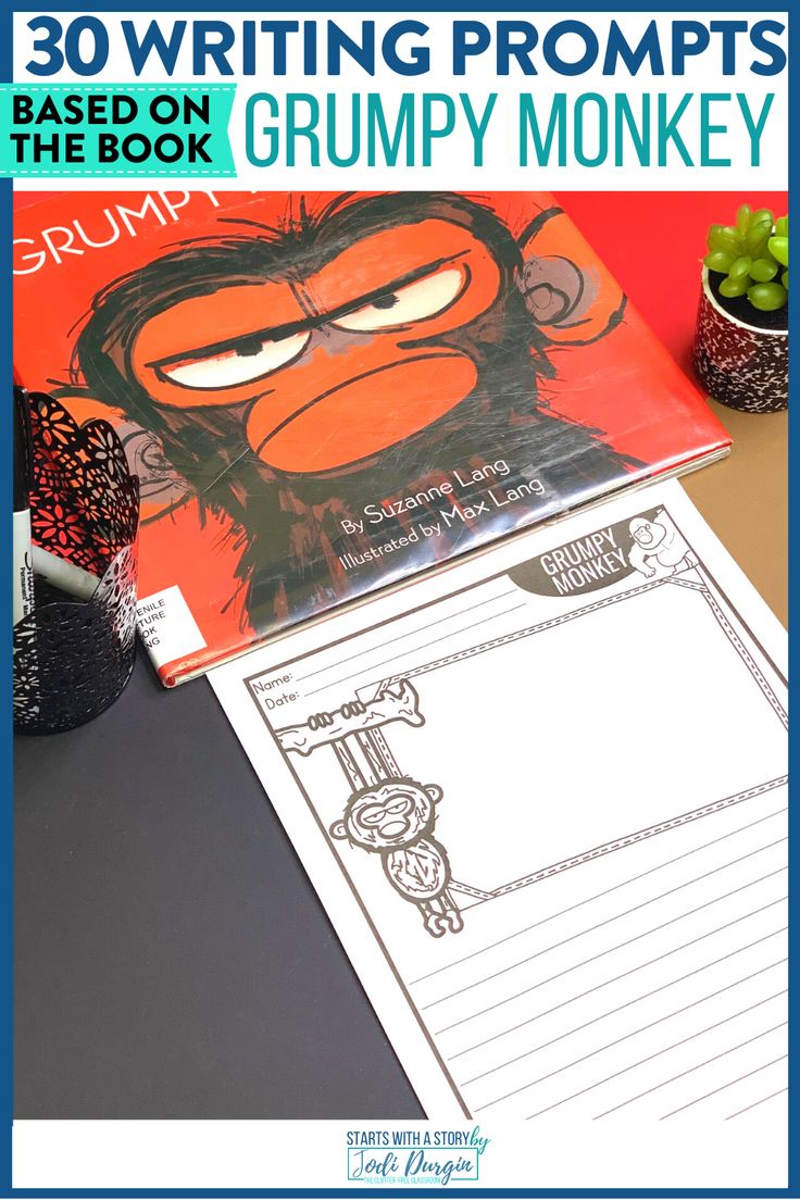 Grumpy Monkey Writing Prompts Descriptive writing activities, Book Grumpy Monkey Writing Prompts Descriptive writing activities, Book