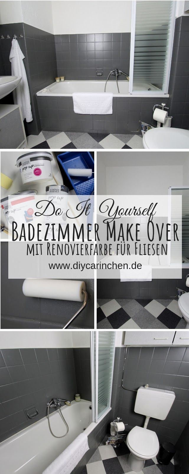 DIY: Badezimmer streichen und renovieren mit Fliesenfarbe DIY: Badezimmer streichen und renovieren mit Fliesenfarbe