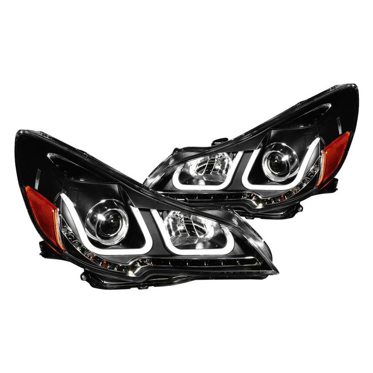 Anzo® - Black U-Bar™ Projector Headlights with LED Turn Signal