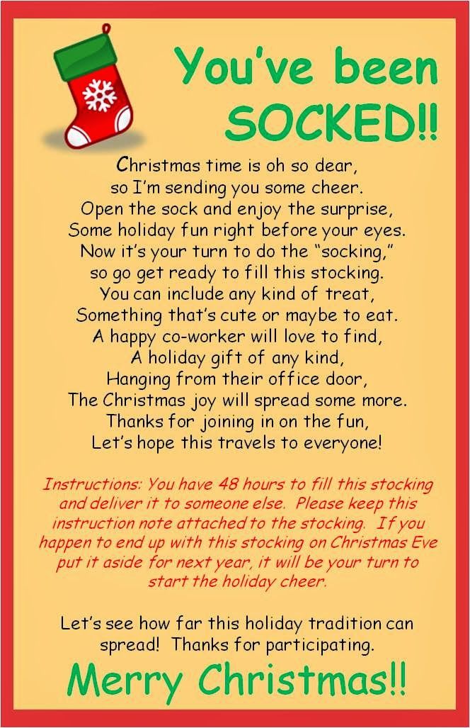 You've Been SOCKED! ~ Free Printable ~ Coworker Version For School free printable ~ coworker version for school ~ fun way to spread cheer and happy feelings ~ a hug in a stocking ~ | morale | Pinterest … - You've Been SOCKED! ~ Free Printable ~ Coworker Version For School