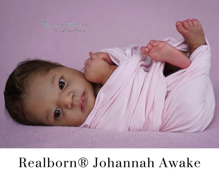 Realborn Johanna awake reborn baby doll by bonny wee baby nursery