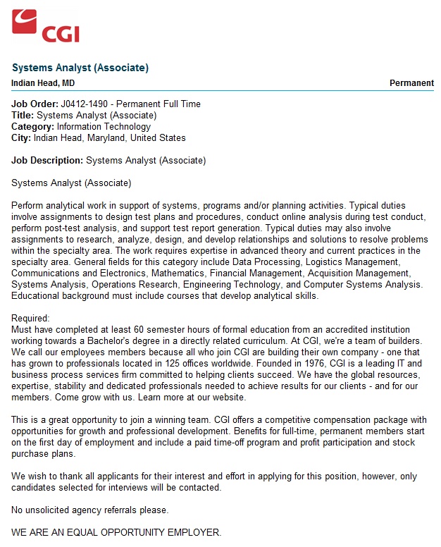 66 best Job Postings images on Pinterest Opportunity, Employment - system analyst job description 66 best Job Postings images on Pinterest Opportunity, Employment - system analyst job description