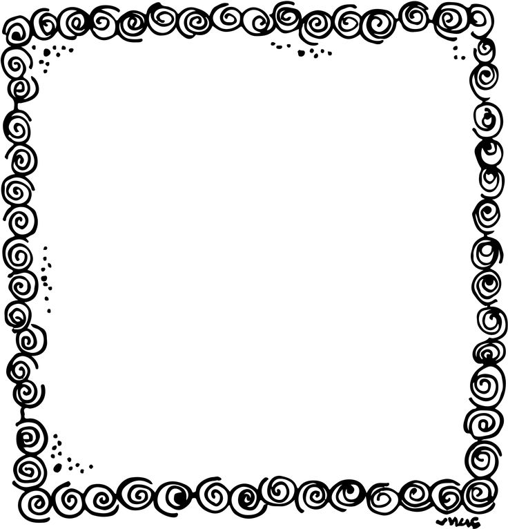 birthday border black and white