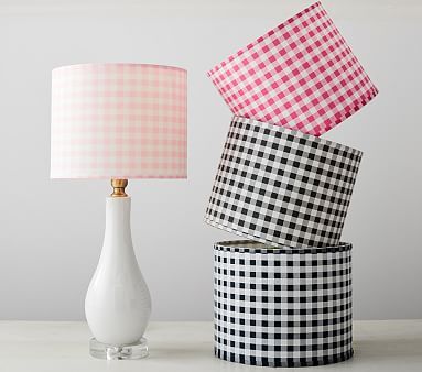 92 Best Lighting Mix And Match Lamp Shades Images On Pinterest Gingham Shade Light Pink