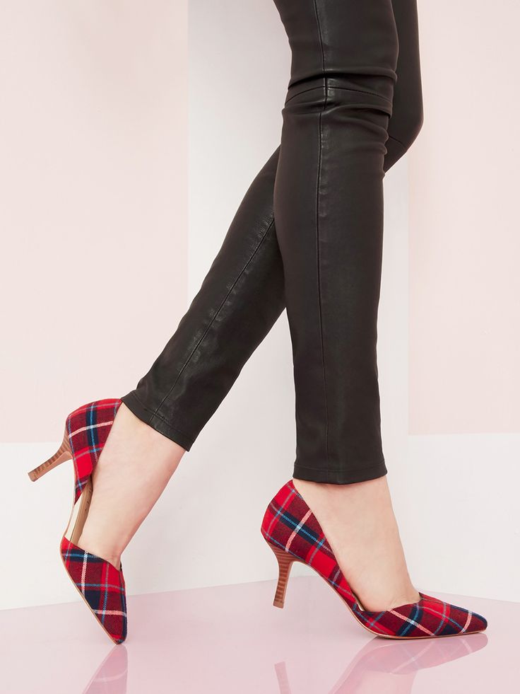 Red Plaid Heels Shoes Red Plaid Heels Shoes