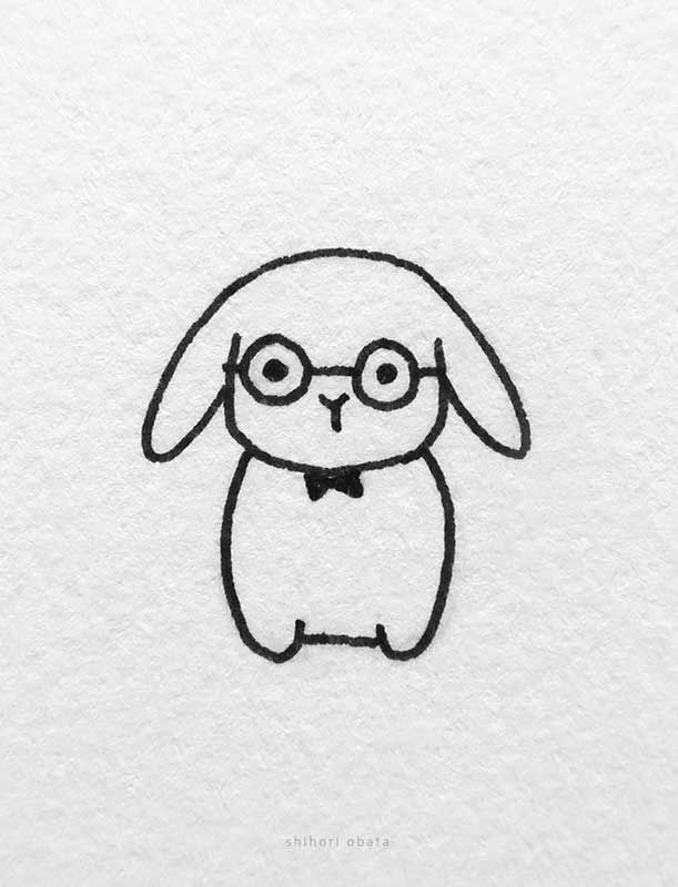 20 Cute Easy Bunny Rabbit Drawing Ideas | Cute small drawings ...