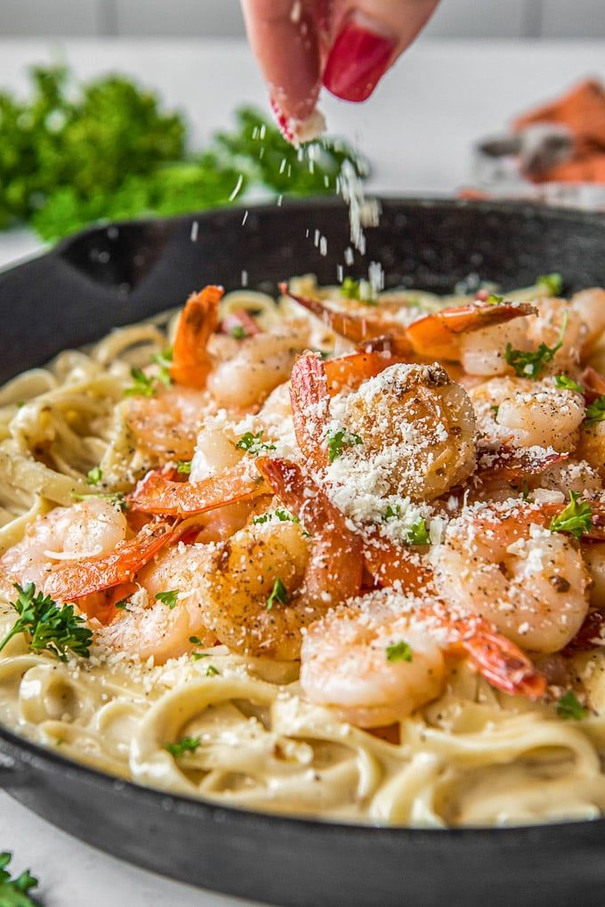 Creamy Shrimp Alfredo Pasta | Recipe | Frozen cooked shrimp, Shrimp