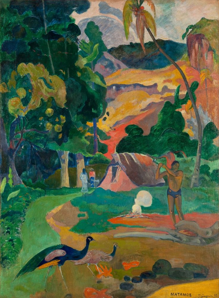 Guguni mauveflwrs | Paysage, Paul gauguin, Gauguin