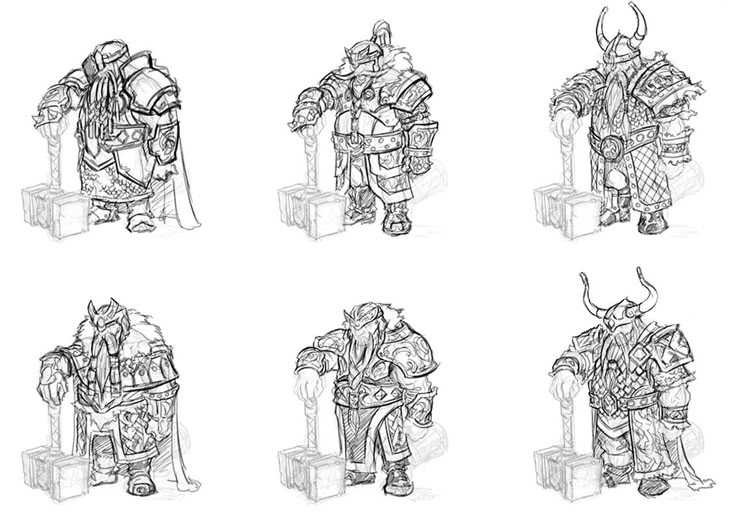 dwarf armor sketches