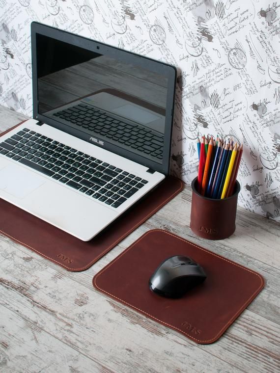 Personalized Gift For Him Leather Desk Pad Mousepad Pencil Cup 3rd Anniversary Gift Fo In 2020 Personalised Gifts For Him Personalized Leather Gifts Boss Birthday Gift