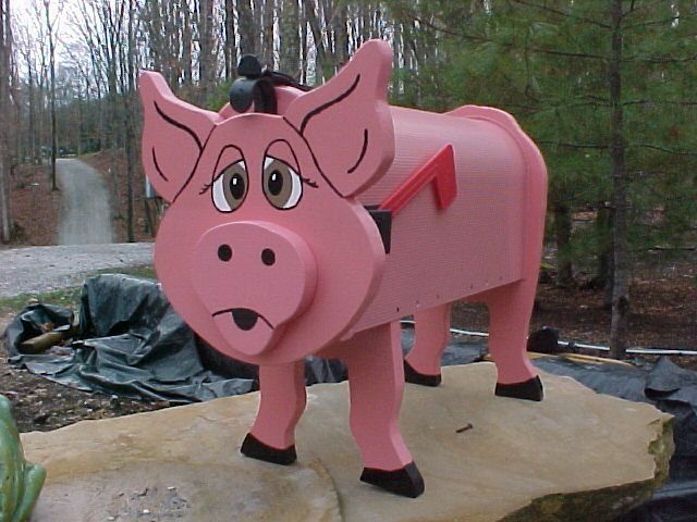PIG MAILBOX PIGS MAILBOXES HOG HOGS GREAT GIFT | Pig decor, Pig crafts