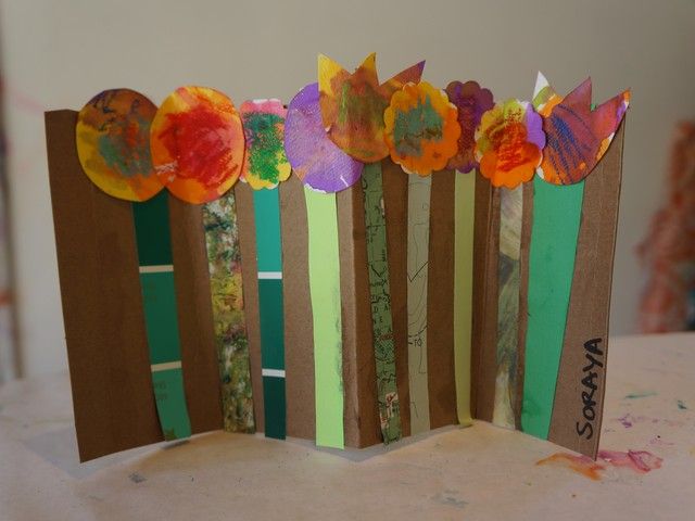 Garden Collage Spring Project With Recycled Materials Cereal Box And Paintchips Garden Collage Spring Project With Recycled Materials Cereal Box And Paintchips