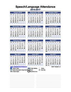 yearly attendance sheet