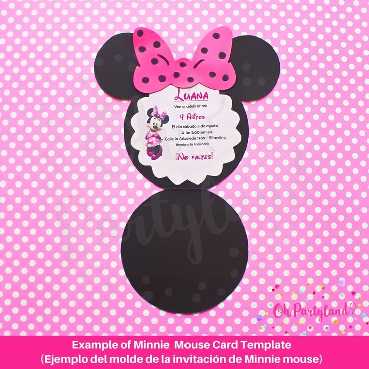 Download Minnie mouse invitation SVG file, Dxf, Png, Pdf, Eps file ...