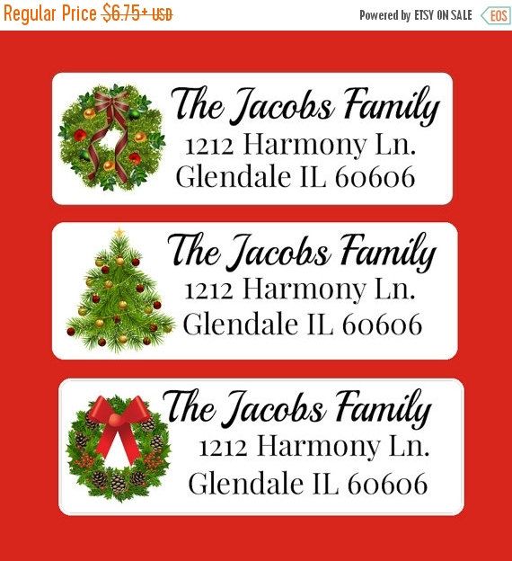 free christmas address labels
