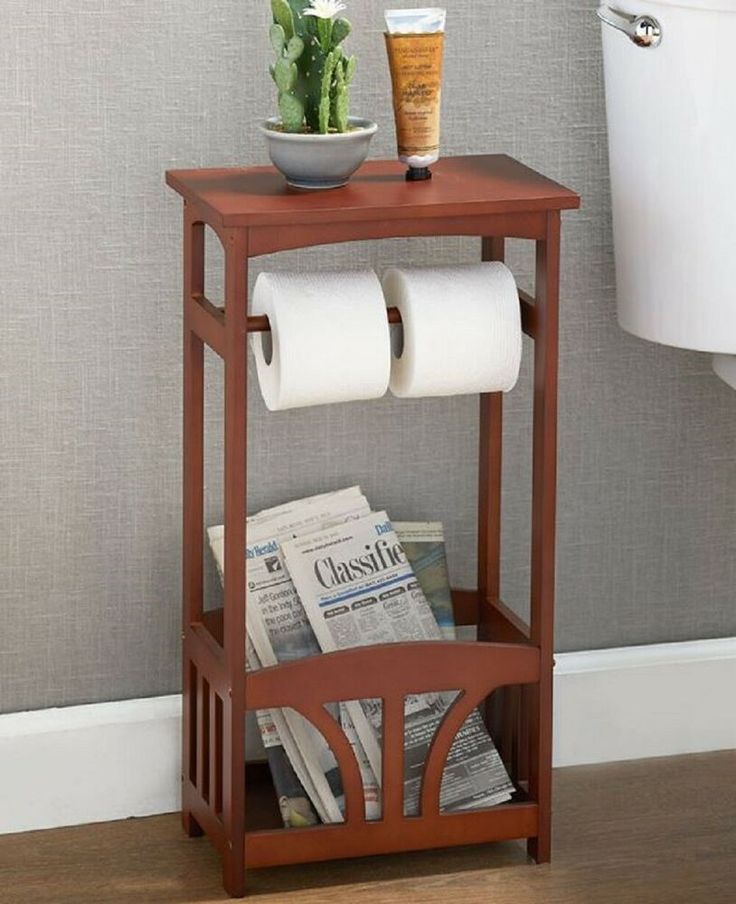 Bathroom Toilet Paper Holder Magazine Toiletry Storage ...
