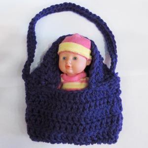Crochet Doll Sleep Sack Free pattern for 5 1/2 inch doll.
