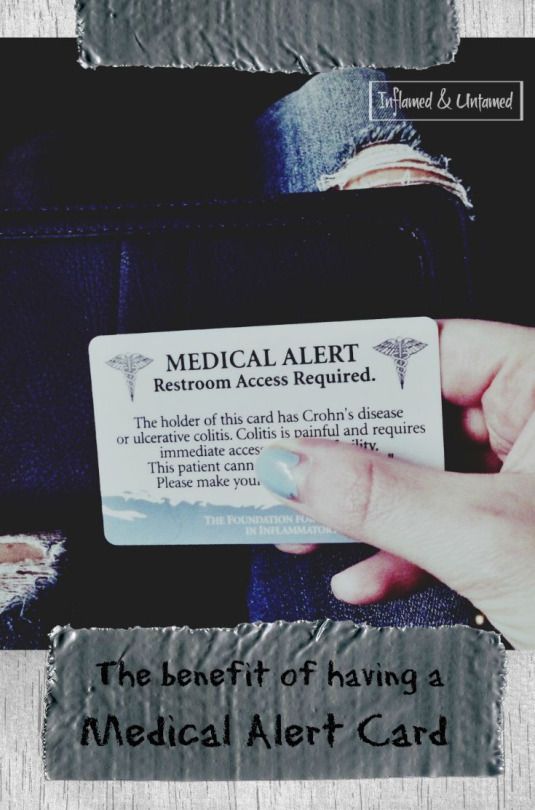 Should you carry a Medical Alert/Restroom Access card if you have Crohn's di...