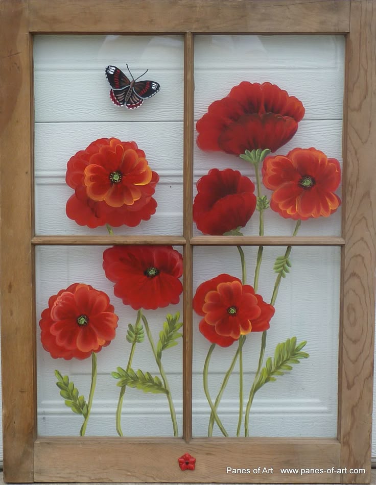 25 Best Painted Windows Images On Pinterest Old Panes Of Art Hand Painted Window Pane Decorative Old Barn Wood For