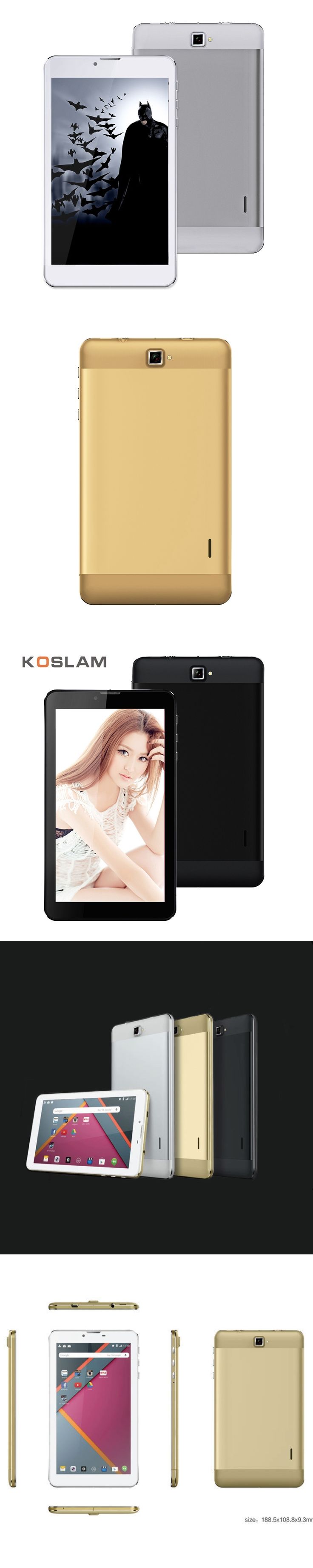 29 best puter and Tablet images on Pinterest KOSLAM New 7 Inch 3G Phone Call Android Tablet PC Tab Pad IPS Quad Core