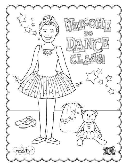 Free printable dance class coloring pages for kids and teachers Free printable dance class coloring pages for kids and teachers